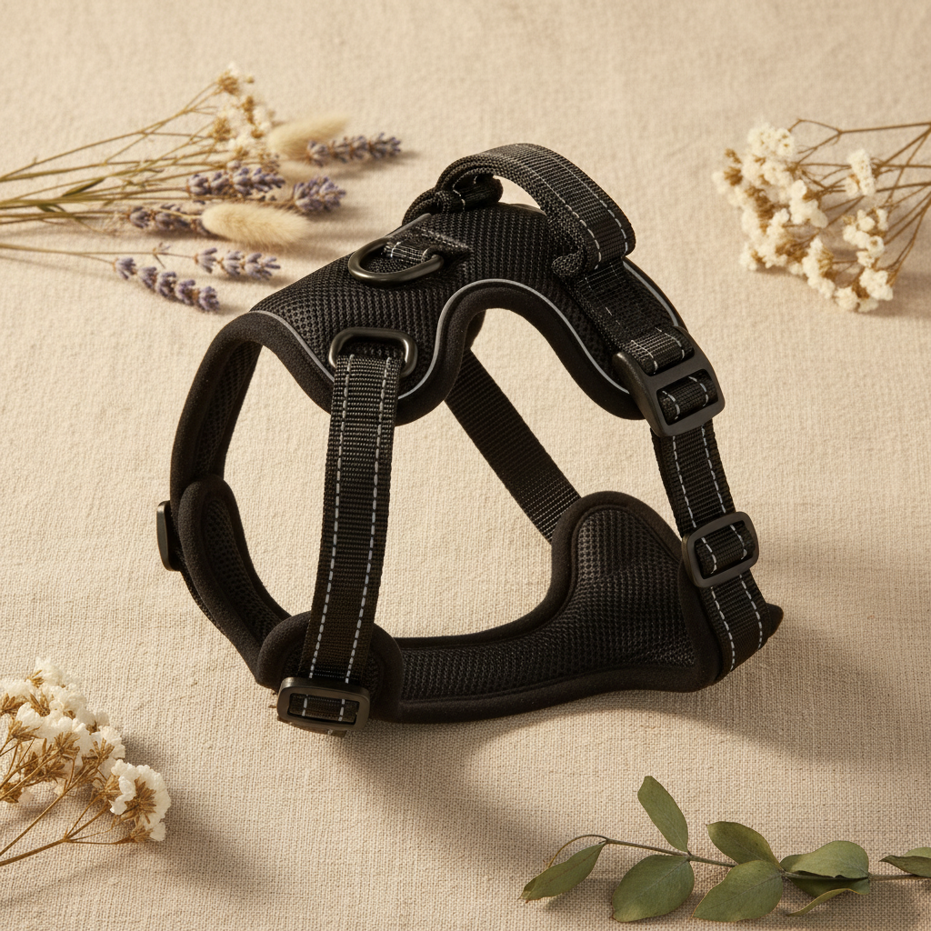 Harnais Le Porteur - détails rembourrage et boucles métal