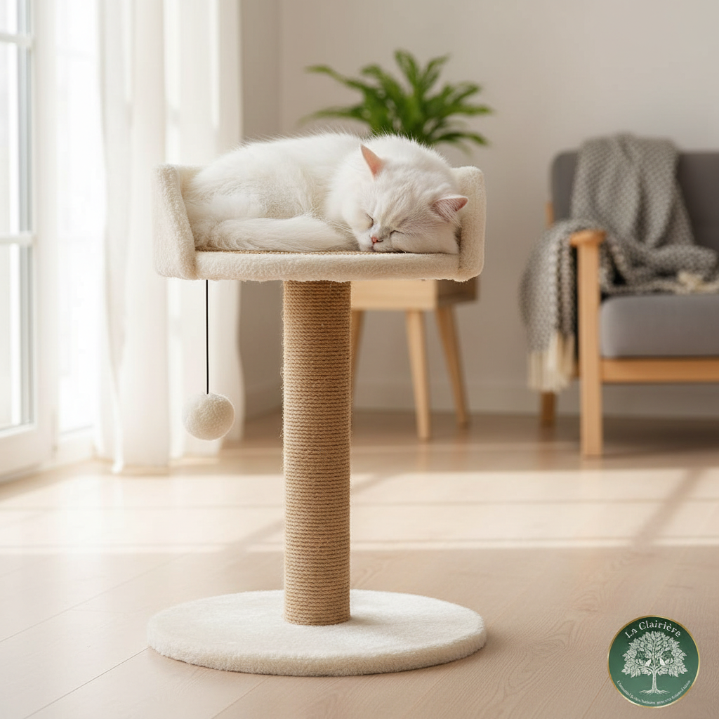 Le Perchoir — chat persan blanc