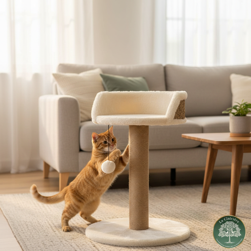 Le Perchoir — chat roux jouant