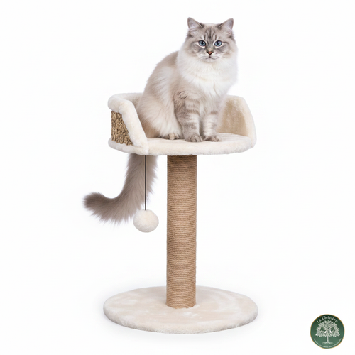 Le Perchoir — fond blanc avec chat et logo