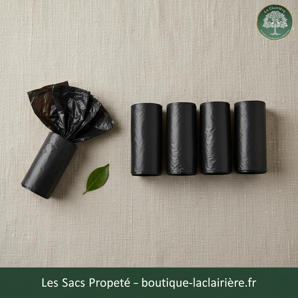 Les Sacs Propreté — flat lay